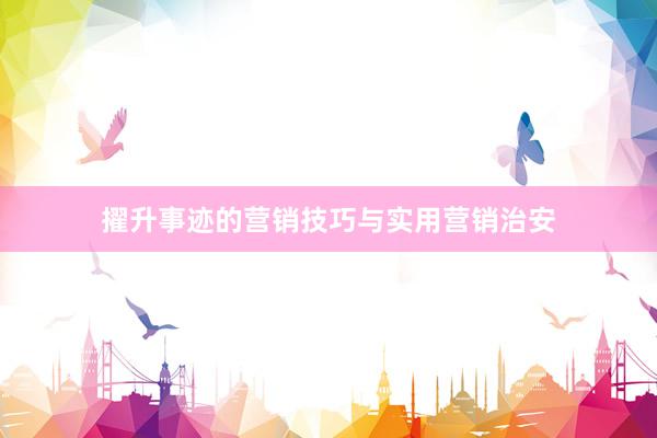 擢升事迹的营销技巧与实用营销治安