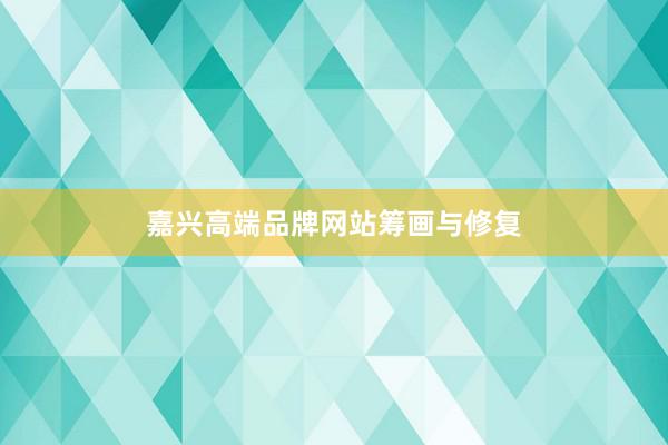 嘉兴高端品牌网站筹画与修复